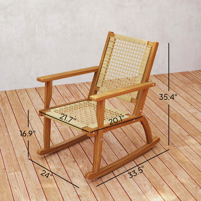 Chaise berçante en bois