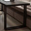 Bureau d'écriture rectangulaire en bois massif noir-118233010
