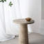 Table d'appoint ronde crème avec base piédestal-1884299964