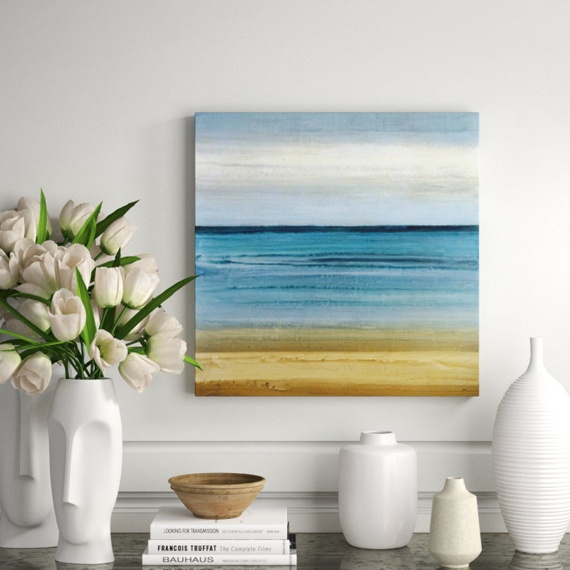 La Mer Print by Robert Holman, 24" H x 24" W x 1.5" D, Glass Coat