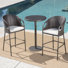 Aribert 2 - Person Wicker Patio Dining Set with Round Table , Cushions Included