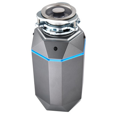 FORNO ACQUA BrightDIAMOND, broyeur à déchets 3 / 4HP très silencieux avec lumière pour armoire à détecteur de mouvement et interrupteur d'air pré-câblé