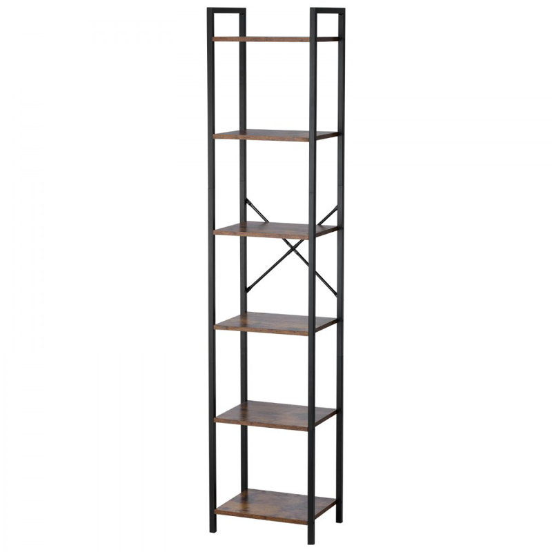 187.5cm H x 40cm W Metal Bookcase