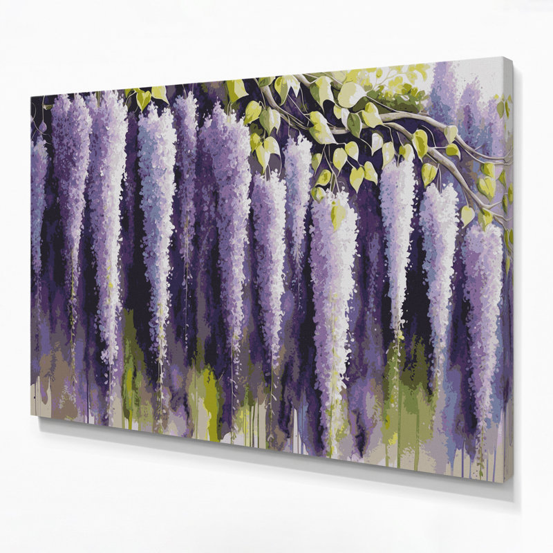 Art mural sur toile Botanical Wisteria, H 11 po x l 14 po