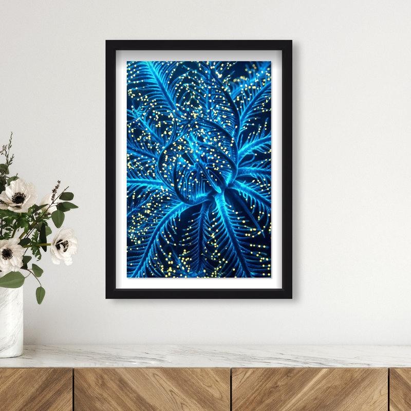 Neon Bloom Print by Oliver Gal, 25.5"H x 17.5"W, Black Shadowbox
