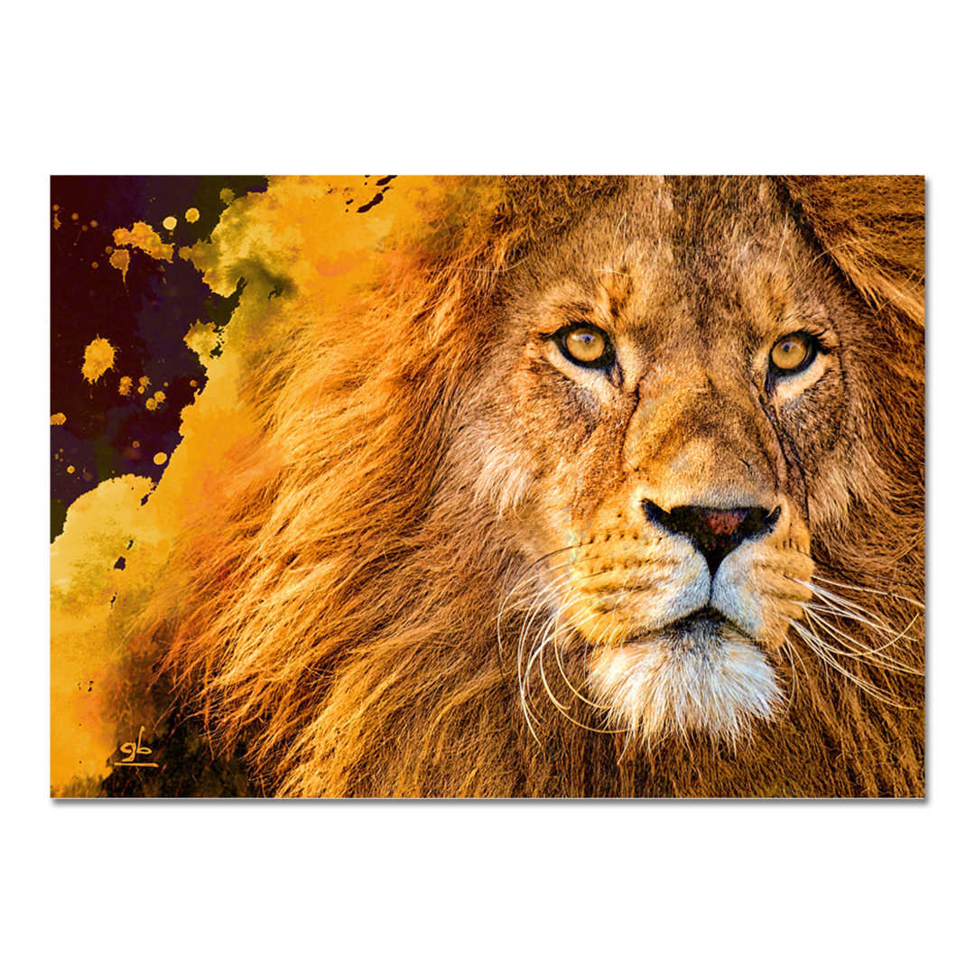 Kunstdruck Watercolor Lion von Giallobus