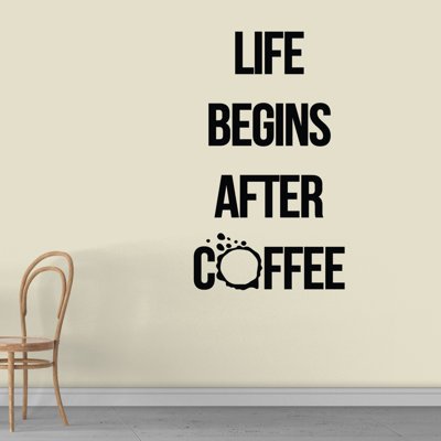Adhésif décoratif Galvez Life Begins After Coffee