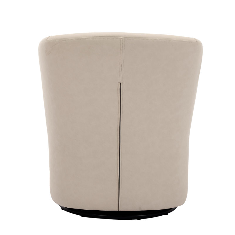 Chaise pivotante en similicuir, Beige