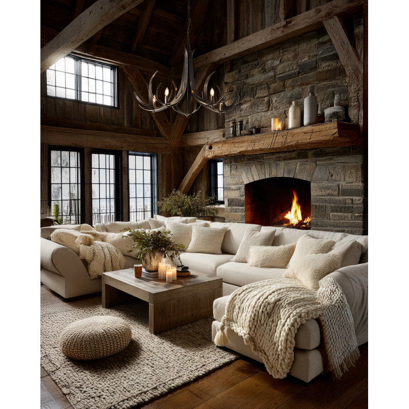 Caribou 5-Light Chandelier, Bronze