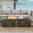 42" Rectangle Iron Propane Outdoor Fire Pit Table with Hidden Fuel Tank, LED Light & Lid, Natural Gas Compatible (Hose Not Included)