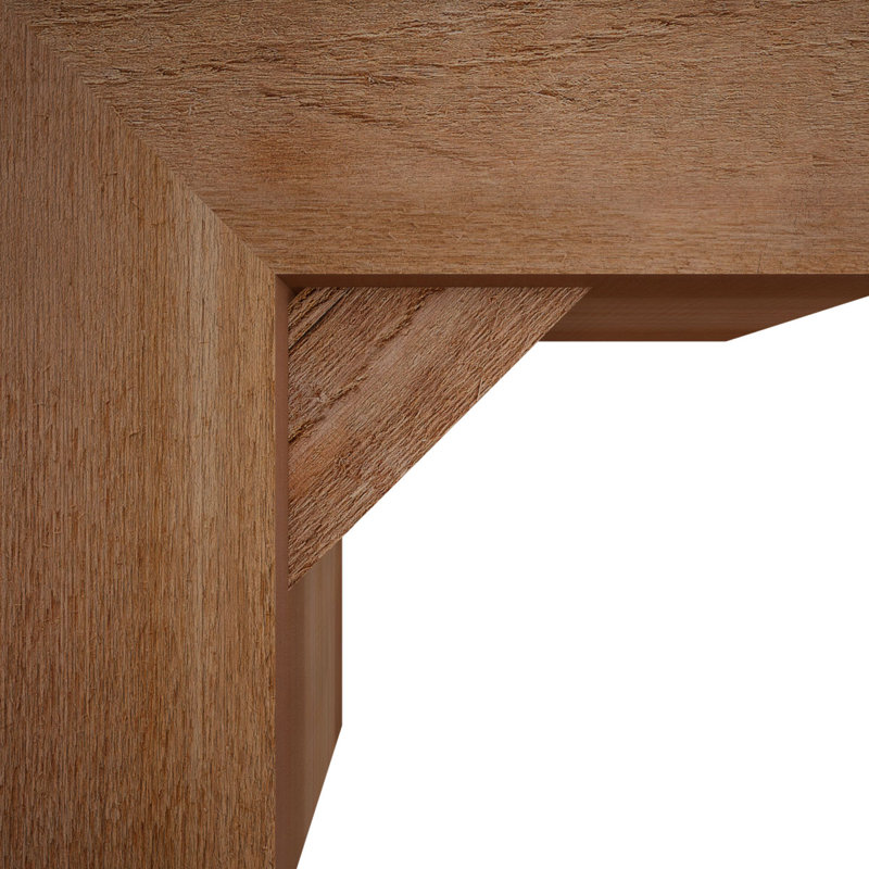 Support de bloc traditionnel avec entretoise décalée, 18 po x 18 po, Cèdre rouge occidental de l 8 po (scié brut)