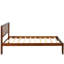 Lit plateforme simple en bois avec tête de lit, construction solide et support à lattes pour lit simple, tête de lit et lattes