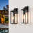 Olar Classic 18'' H 1-Light Outdoor Wall Sconce, Black Rectangular Metal Frame with Clear Glass Shade, Waterproof-1959659232-2012777965-1974913240