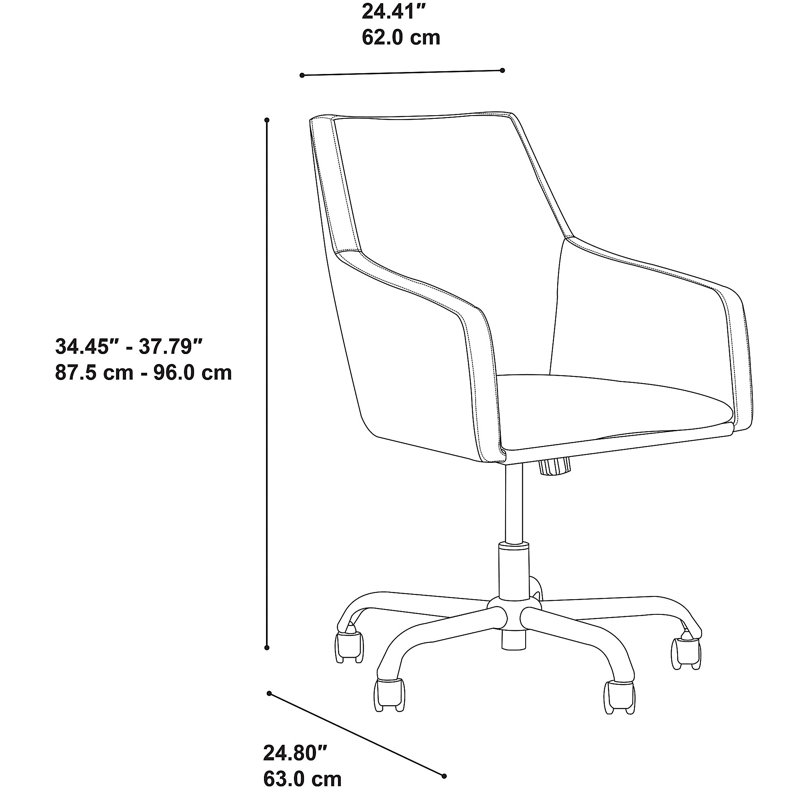 Chaise de bureau London, Selle en cuir