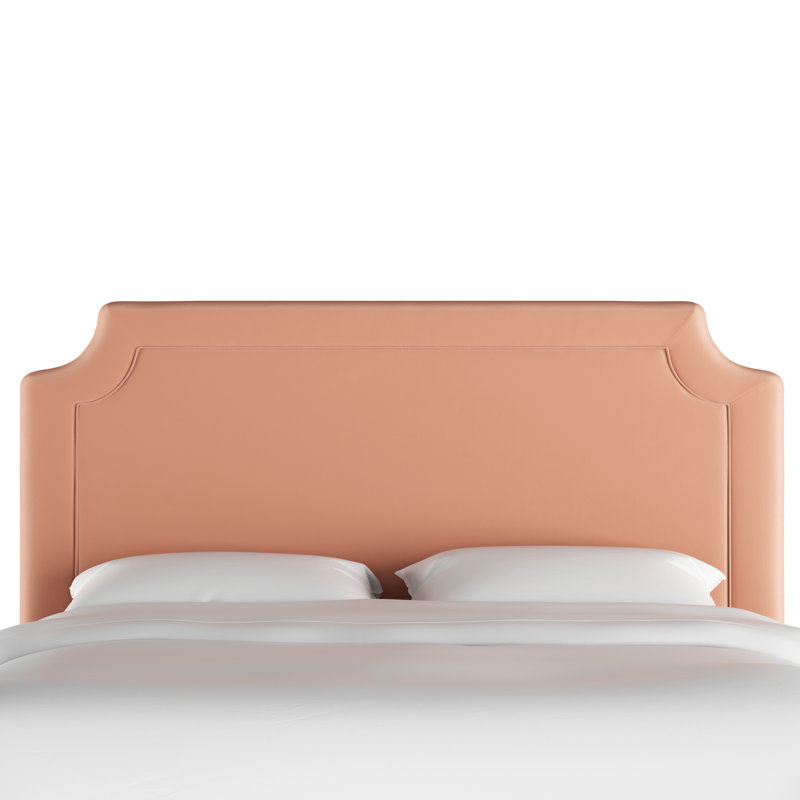 Pocola Upholstered Panel Headboard, King, Luxe Pink Champagne Velvet