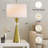 Warrnambool 28" Modern Glam Polished Gold Metal Table Lamp with USB Port-882199692