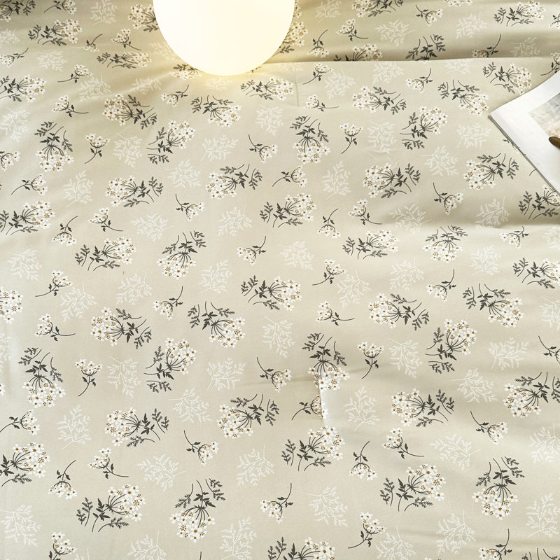 Microfiber Floral Print Comforter Set, Full Comforter + 2 Shams