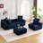 Modular Sofa Sectional With 2 Removable Ottoman-1420702772-1420702761-1420893913