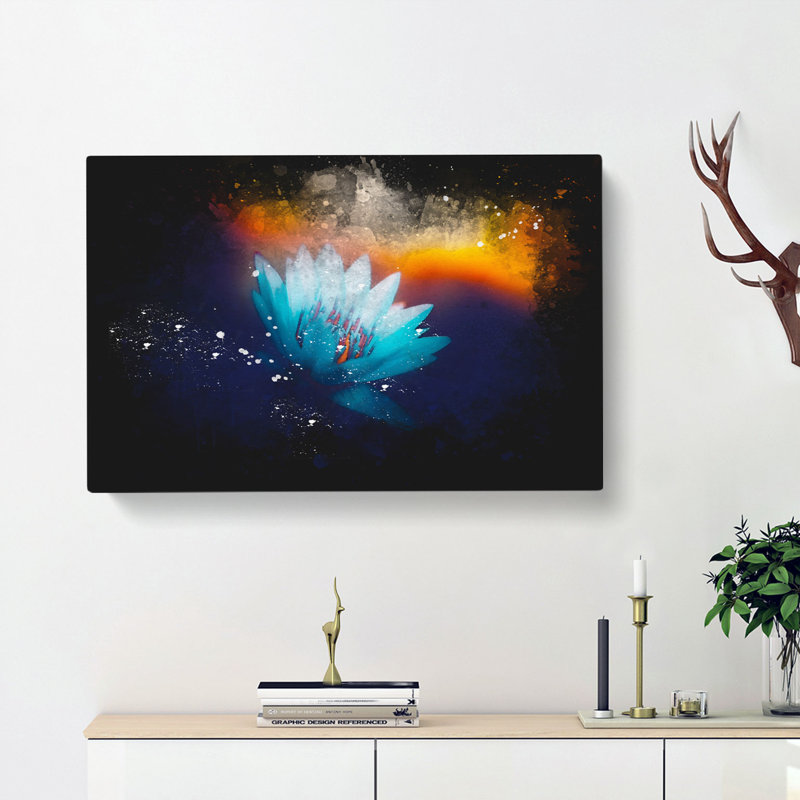 Lotus Flower - Wrapped Canvas, 50cm H x 76cm W x 3cm D