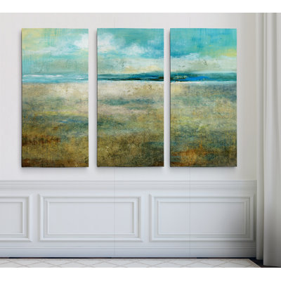 Delightful Day - 3 pièces, reproduction d'art sur toile
