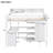 Twin Loft Bed With Measures And Multiple Storage, White Ample Storage Features-1583754960