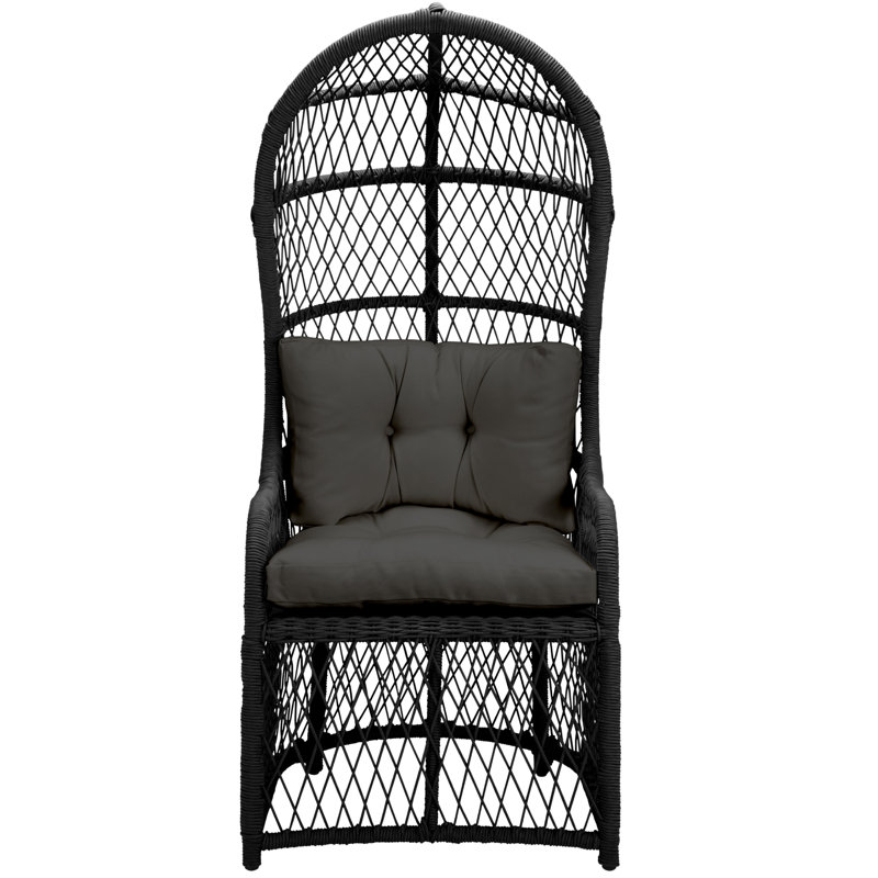 Fauteuil ballon de 26 po de largeur , Noir, Toile charbon