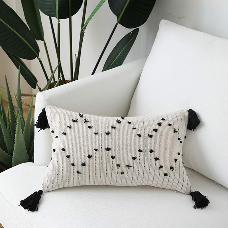 Housse de coussin lombaire tissée à la main Boho