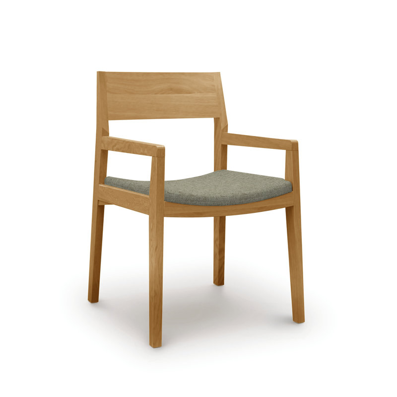 Fauteuil en microsuède Iso, Chêne naturel, Microsuède ébène