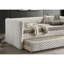 Lit de jour simple de style transitionnel 1pc avec pieds en plastique gigogne et finition blanche pour salon principal