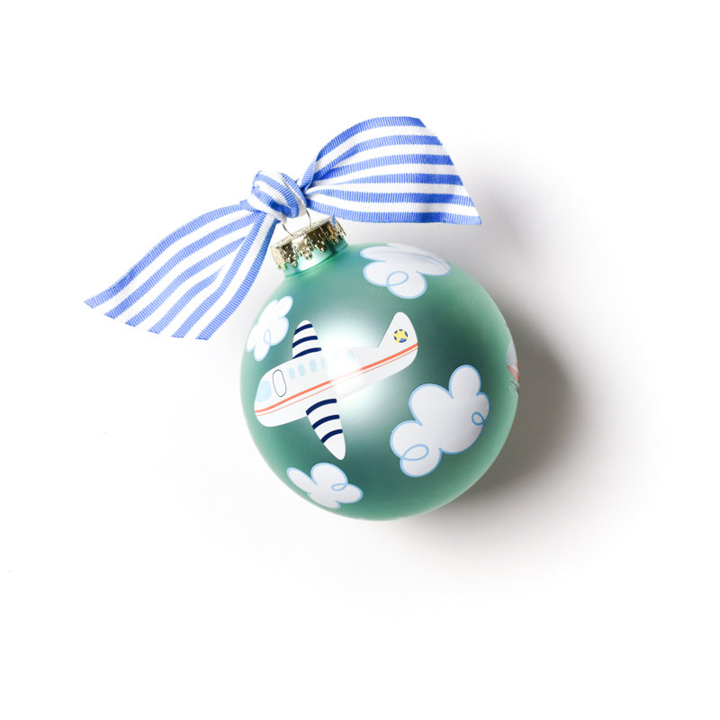 6'' Glass Transportation Ball Ornament