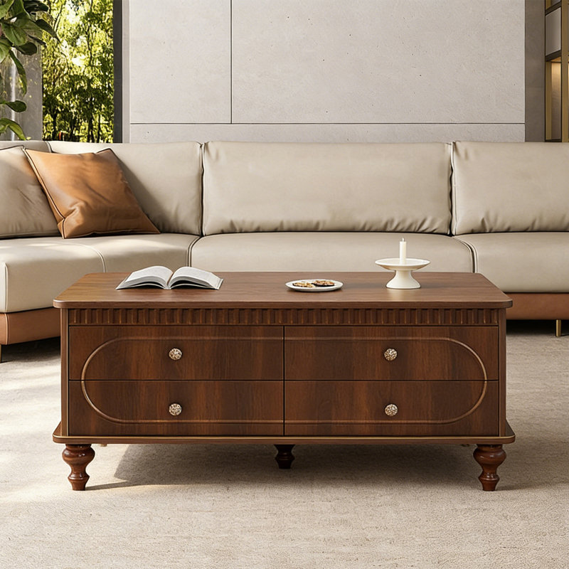 Table basse avec rangement French French, H 20,9 po x L 51,2 po x l 27,6 po