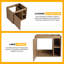 Base de meuble-lavabo mural 24 "avec 1 porte et 1 tablette