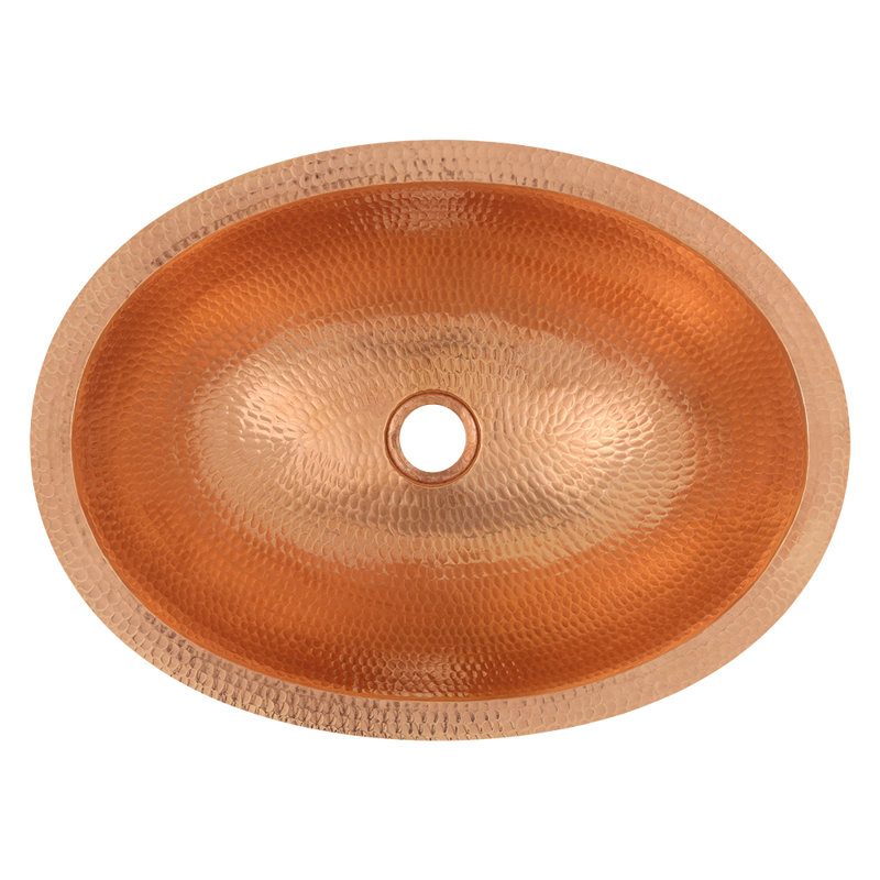 Premier Copper Products BSP5_LO19FPC-P Bathroom Sink And Drain Package