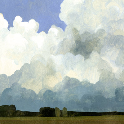 Blue Cumulus I by Emma Caroline - Wrapped Canvas Print