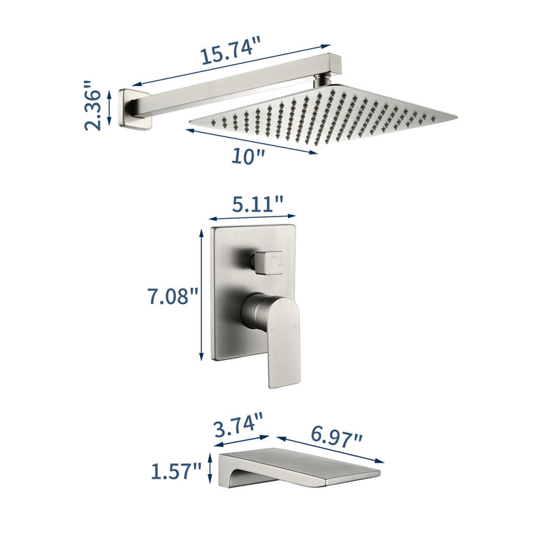 Tub & Shower Faucet, Brushed Nickel