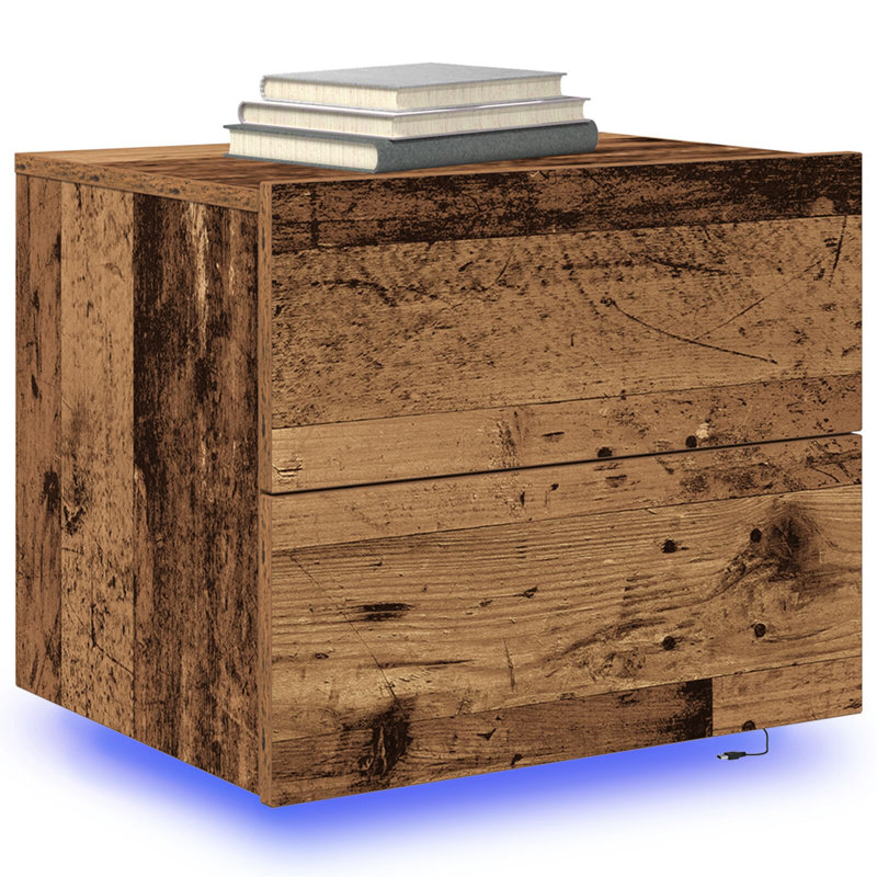 50cm W Solid Wood Bedside Table, Individual