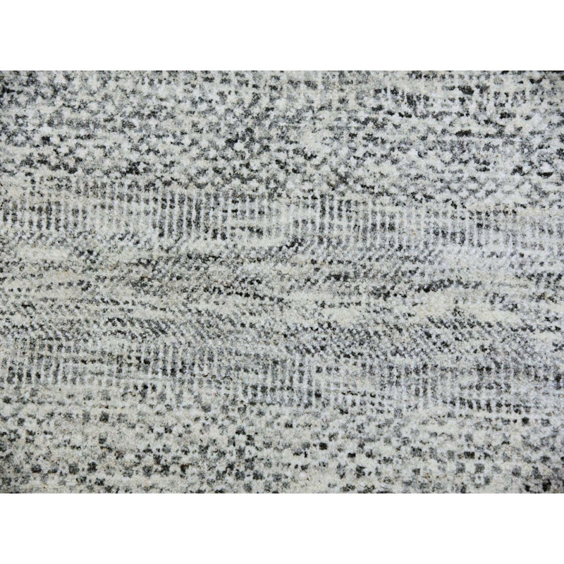 Tapis rond 100% laine nouée à la main grise nouée à la main 9 pi 5 po x 9 pi 6 po 67E76C4DB31A4AFFB998A9A3A4981E7F