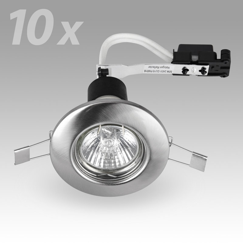 Acker 8.7cm Recessed Lighting Kit, Brushed Chrome