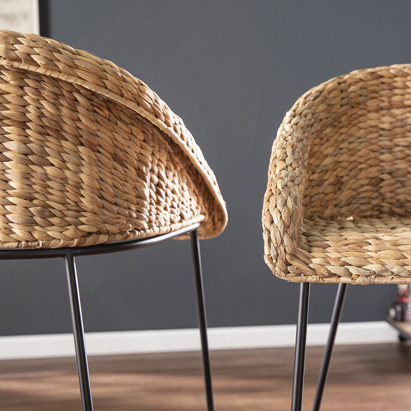 Ensemble de 2 tabourets de bar Landrine Water Hyacinth