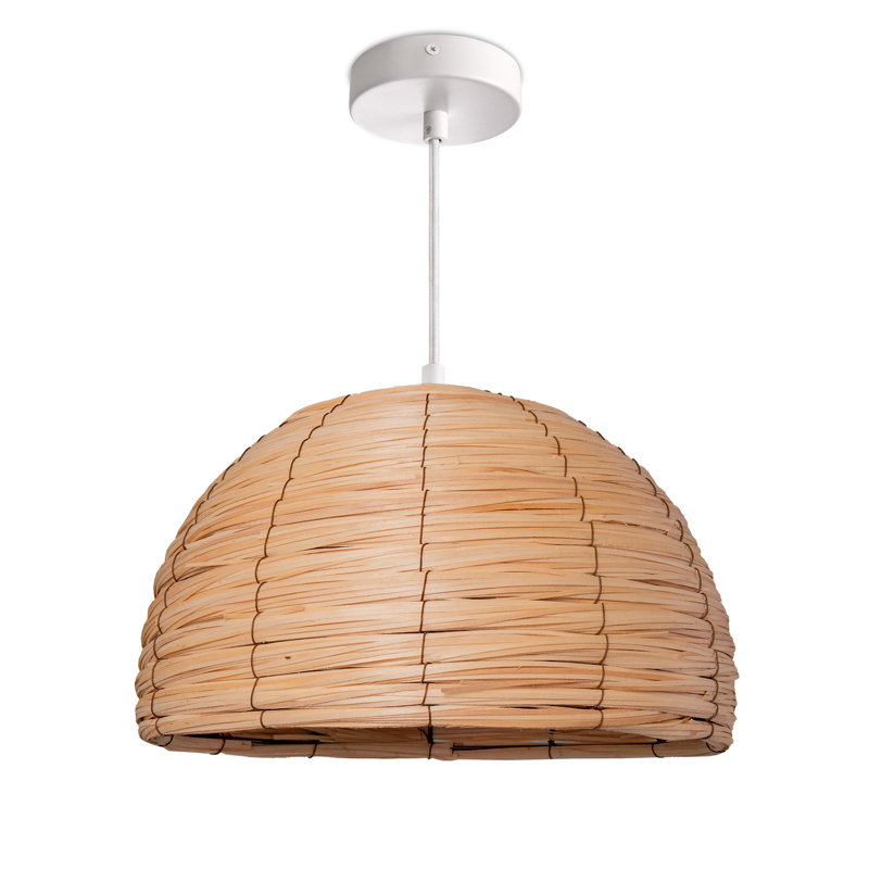 Potlatch 1 - Light Dome Pendant, Natural, White