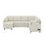 Canapé-lit modulaire polyvalent de 109,9 po avec canapé-lit en U avec méridienne de rangement, deux porte-gobelets et ports de charge-550684175