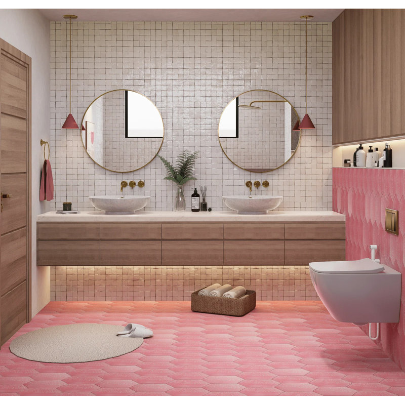 2" x 2" Zellige Mosaic Wall & Floor Tile, Off White