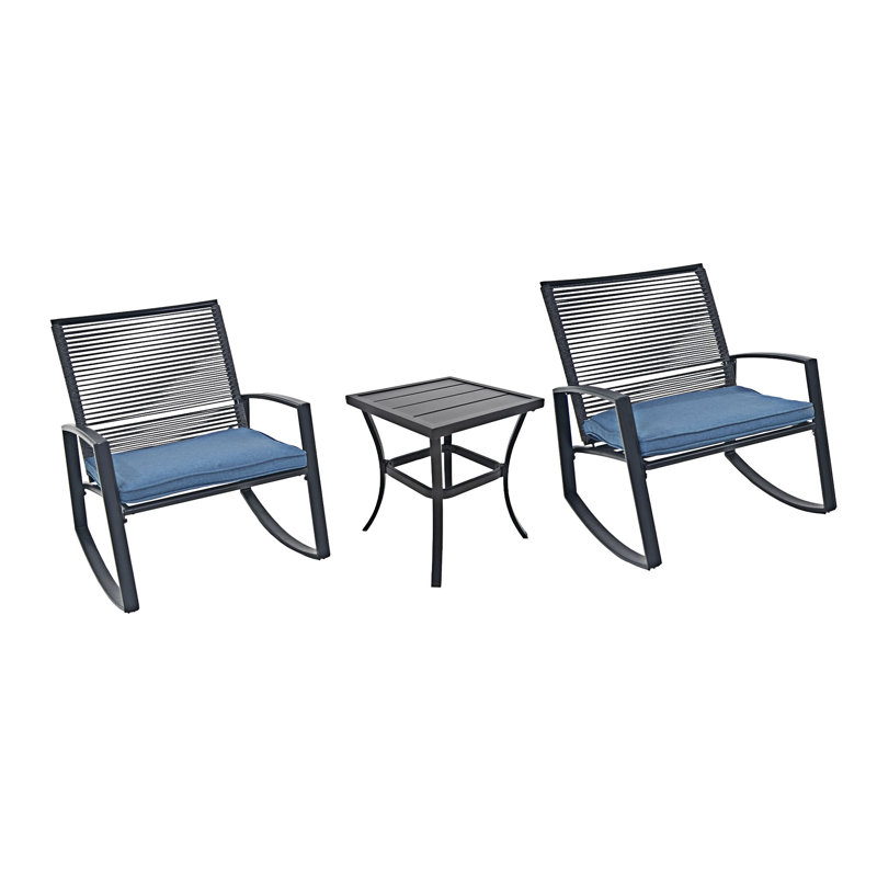 Ensemble de conversation bistro pour 2 personnes, Bleu