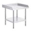 Table de travail 24 x 26 pouces en acier inoxydable de haute qualité avec dosseret à 3 côtés, hauteur réglable et tablettes pour la cuisine à domicile 24 x 24 x 26