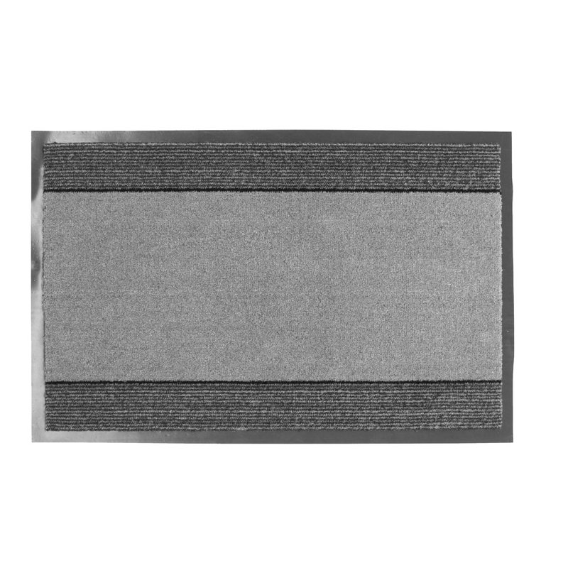 Miracle Non-Slip Striped Indoor Doormat, Grey, 0.65cm H x 40cm W x 60cm L
