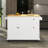 53.9" Width Rolling Kitchen Cart On Wheels With Internal Storage Rack And 3 Tier Pull Out Cabinet Organizer-64720539
