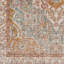 Tapis oriental bleu tissé à la machine 5 pi x 7 pi avec frange