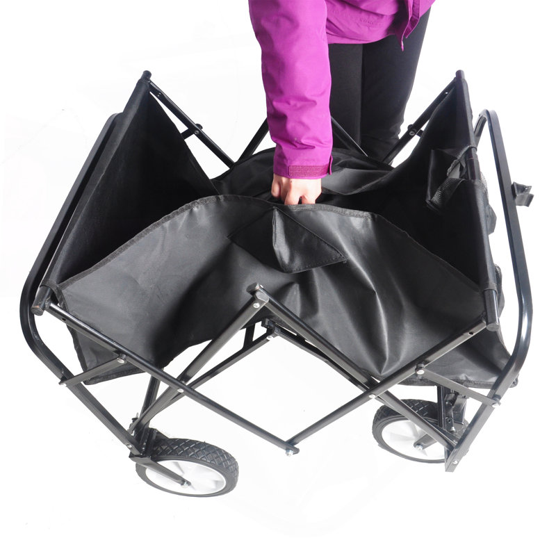 Chariot de plage pliant Wagon Garden (noir), H 3,87 pi x l 3,28 pi x P 1,64 pi, Noir