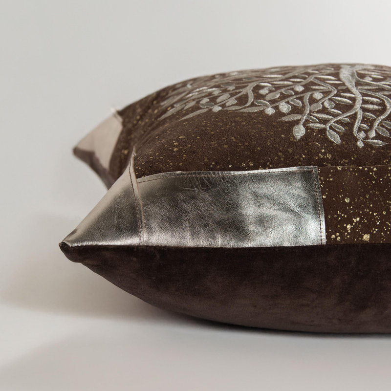 Down Filled Glam Accent Throw Pillow