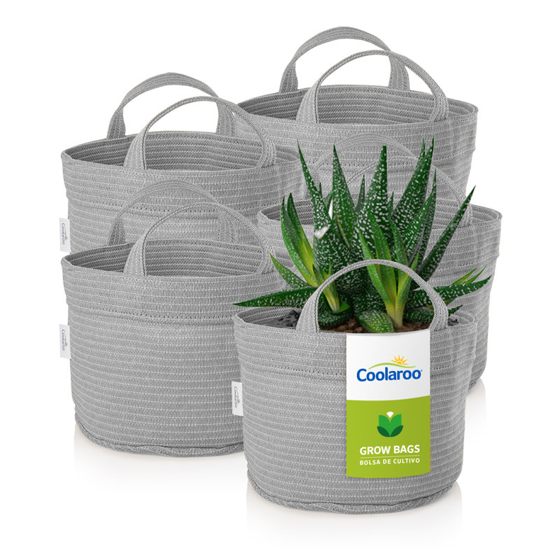 Indoor / Outdoor Pot Planter, 7" H x 10.5" W x 10.5" D, Steel Gray, 5